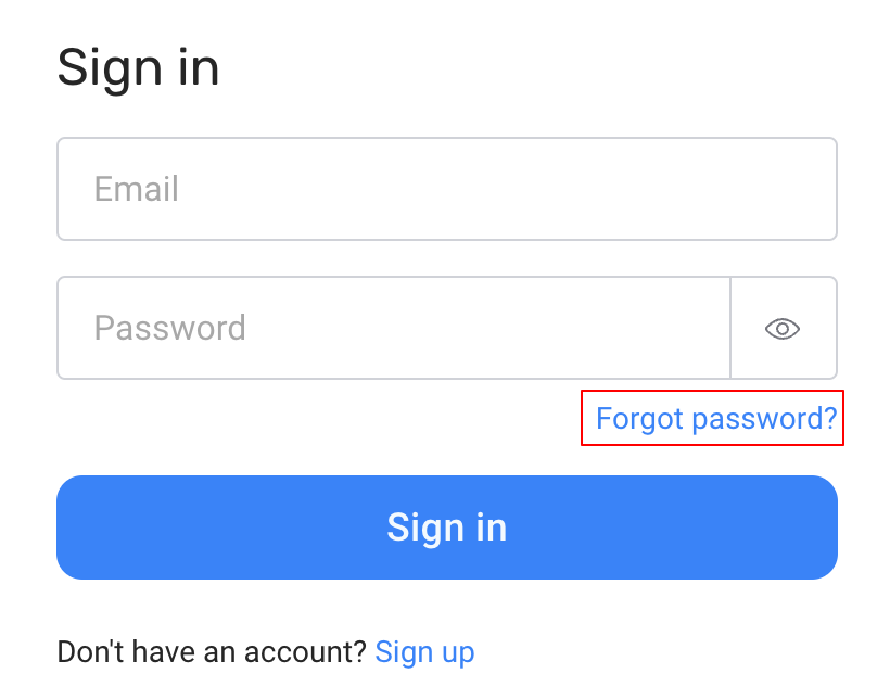 Forgot password, Can't log in