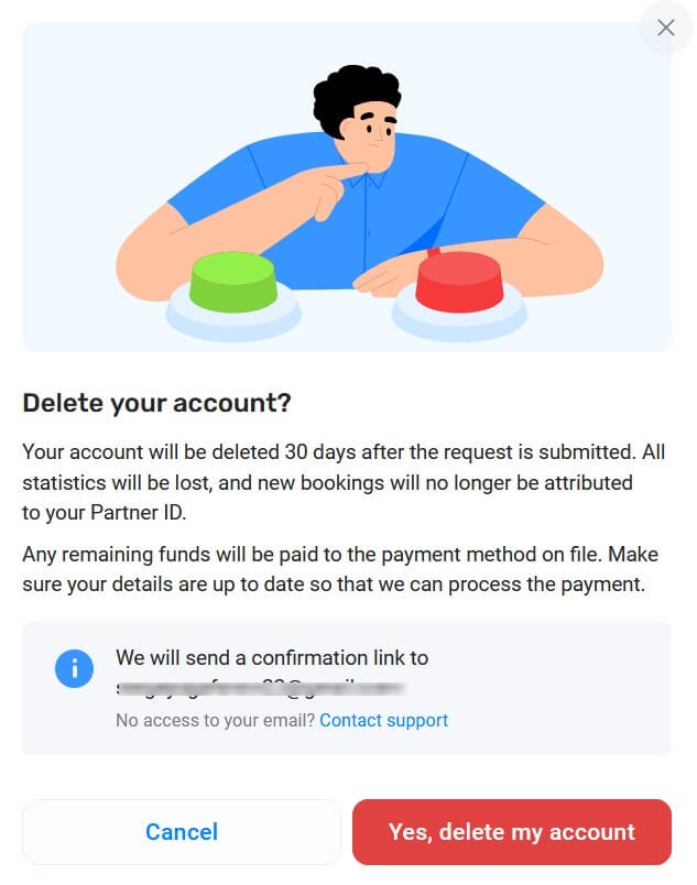 account removal confirmation