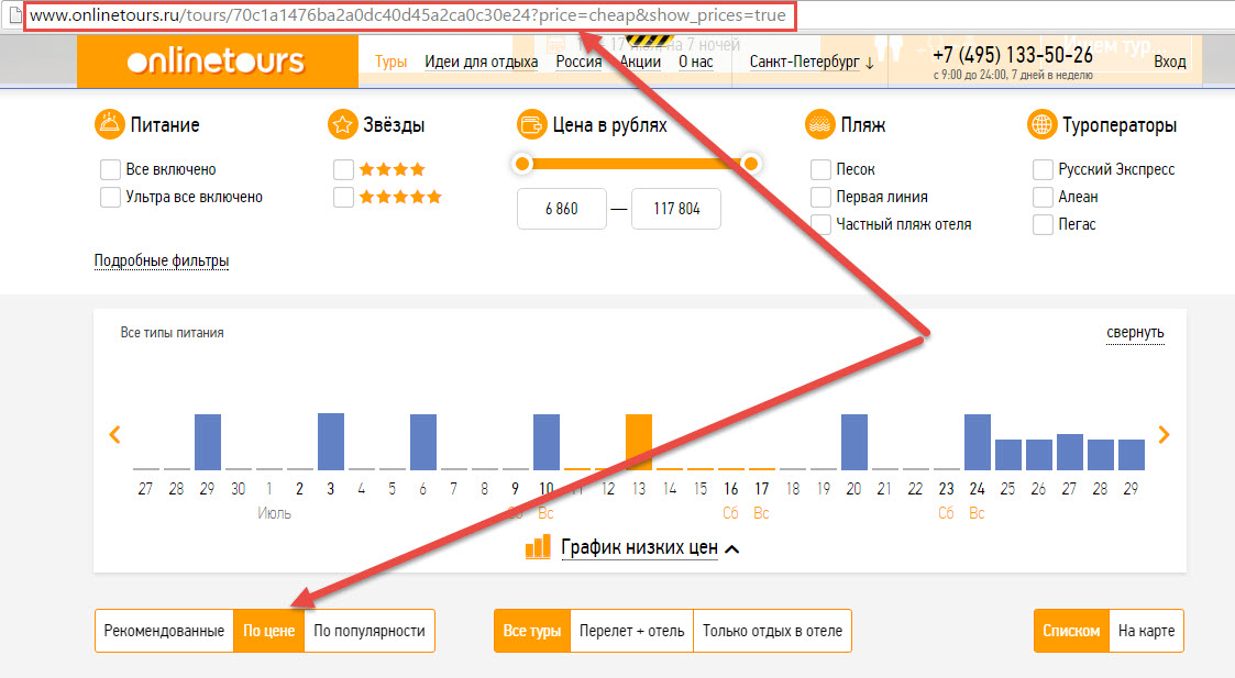 Onlinetours горящие
